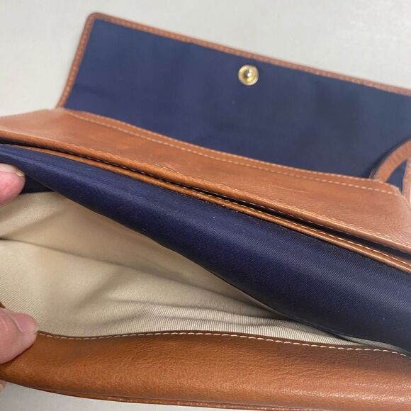 KATE SPADE Women’s Wallet P091 Blue Tan Yellow 4X7.5 With Checkbook Holder - Picture 9 of 15